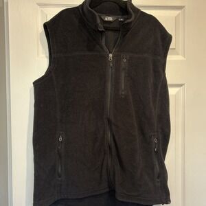 Eastern Mountain Polartec Sports Fleece Vest Men XL Black Camping Hiking Fishing